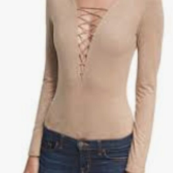 Alexander Wang Faux Suede Lace Up Bodysuit - Picture 11 of 12